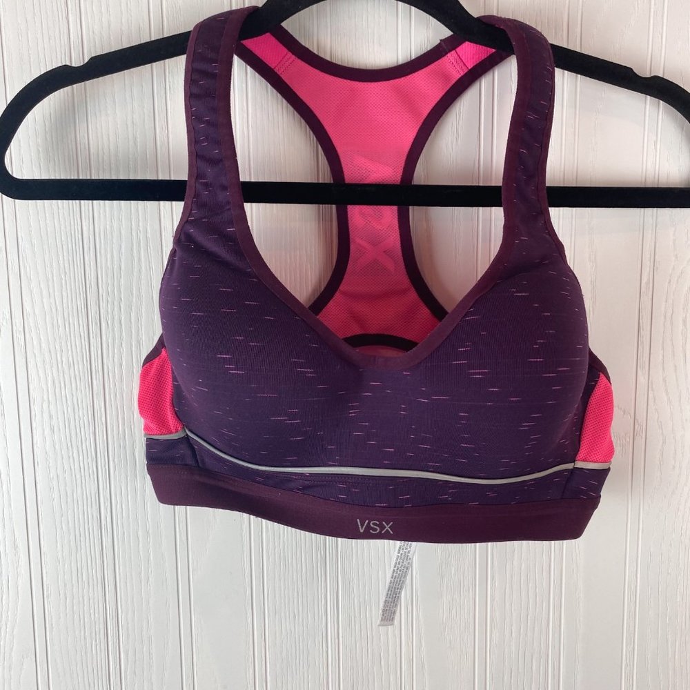 VSX Sport Pink and Purple Sports bra size 34B